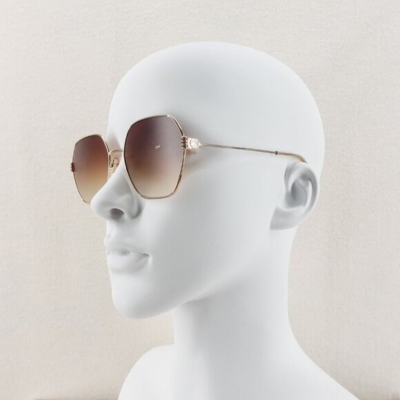 Gucci GG1285 Square Sunglasses Gold Brown OS - Picture 12 of 16